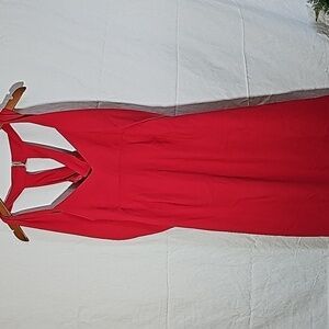 CLUB L London Red Midi Dress